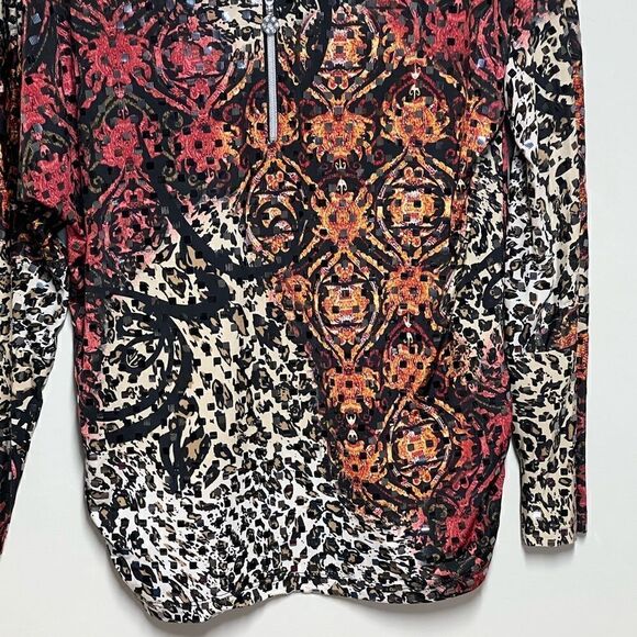 Frank Lyman Gorgeous Multi Color Embellished Jersey Stretch Top Sz 10 - Picture 6 of 7